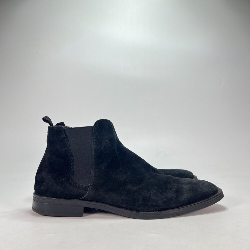 ALDO Black Suede Slip-On Ankle Boots Casual Dress Chelsea Boots Men's Size 12